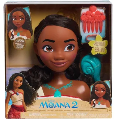 Image de Tete a coiffer disney : vaiana 2 - 7 pieces - poupee