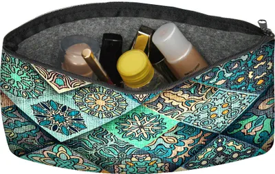 Produktbild von Bertoni Kosmetiktasche Pocket Openwork 24x15 cm - Ökologische, strapazierfähige und praktische, funktionelle Filz-Kosmetiktasche mit originellem Desig ESTERA