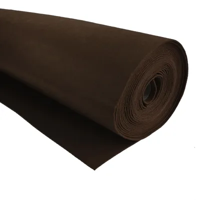Bastelfilz 3 mm Meterware in Dunkelbraun – aufgerollter Dekofilz und Taschenfilz zum Basteln.