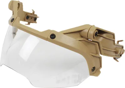 Produktbild von Taktische Helm-Klappbrille, verstellbar, winddicht, sanddicht, atmungsaktiv, für Herren und Damen, für den Außenbereich, Radfahren, Halbgesichtsschutz, Antibeschlag-Brille