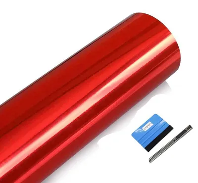 Productafbeelding van Glanzende vinylfolie, chroomrood, 30 x 150 cm, geschikt voor auto, fiets en motor