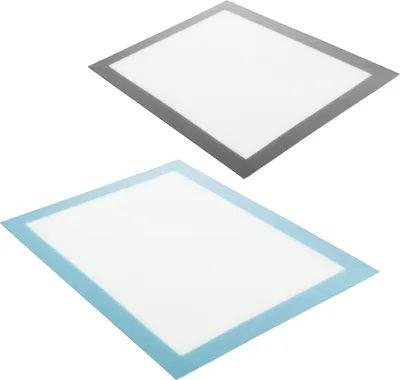 Produktbild von com-four® 2x Silikon  Backmatte wiederverwendbar - Dauerbackmatte für Backofen