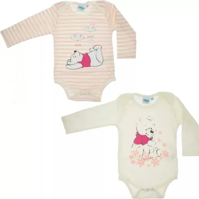 Produktbild von Disney Winnie Puuh Body, 2 Stück, creme-rosa, Gr.74/80