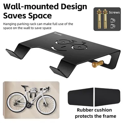 Produktbild von Fahrrad Wandhalterung - Wandmontage Fahrradständer - Multifunktion für MTB & Rennrad - Robuster Stahl bis 20 kg - Fahrradaufbewahrung - Weiß