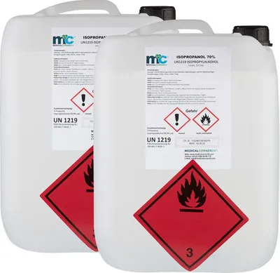 Immagine prodotto di Isopropanolo al 70%, alcool isopropilico, detergente 2 x 10 litri
