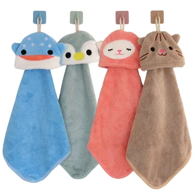 Produktbild von DEKAZIA® 4er-Set Tier Waschlappen für Kinder - Mikrofaser Kinderhandtuch Waschhandschuh mit Tiergesicht - Weiche Gästehandtücher für Baby Kleinkind