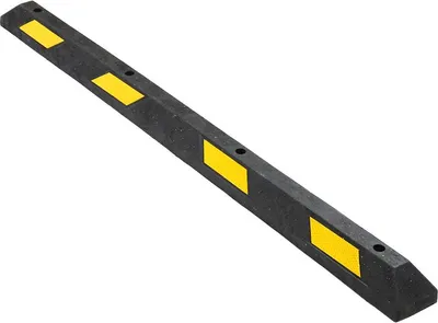 Produktbild von Anfahrschwelle aus Gummi  -  Radstopp Gelb & Schwarz 15 cm x 2 m x 10 cm - Gelb & Schwarz - Rubber - In -  & Outdoor - Nutzung - WS - 008
