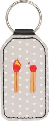 Produktbild von Mr. & Mrs. Panda Schlüsselanhänger Streichhölzer - Grau Pastell - Geschenk, Liebesbeweis, schlüssel anhänger, schlüsselbund, Mit Spruch, Taschenanhänger, Liebesgeschenk