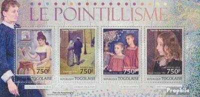 Produktbild von Briefmarken Togo 2013 Mi 4756-4759 Kleinbogen (kompl. Ausgabe) postfrisch Pointillismus