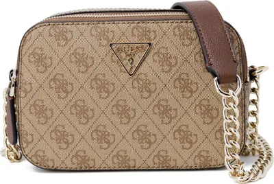 Obrázok produktu pre GUESS dámska kabelka cez rameno Noelle Latte Logo-Brown : hnedá Farebný sortiment: hnedá