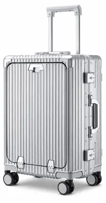 Image de Valise cabine Bagage à main - Compartiment ordinateur portable - 56 x 35 x 23 cm - Argent