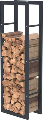 Obrázek produktu pro Bc-elec - HHWPF0015 Černý ocelový stojan na dřevo 125*40*25 cm, stojan na palivové dřevo, stojan na palivové dřevo.