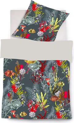 Produktbild von Fleuresse Mako-Satin Bettwäsche 200x220 Fische Korallen Meer exotic sea Wende 114200-7