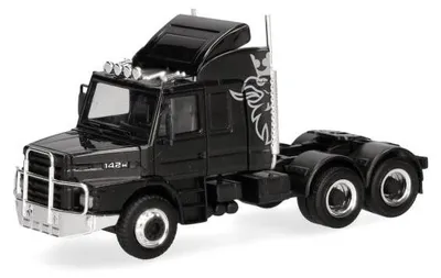 Zdjęcie produktu dla HERPA 319416 Scania Hauber 142 ciągnik siodłowy 3-osiowy (6x4), czarny