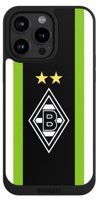 Produktbild von NIVOCASE Handyhülle für Apple iPhone 15 Pro Max  Hülle NIVOpure Case Schwarz Borussia Mönchengladbach Gladbach Logo