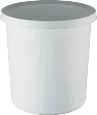 Zdjęcie produktu dla helit Papierkorb Linear, 18 Liter, rund, PE, lichtgrau