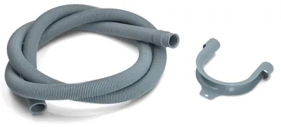 Abwasserschlauch 2 m, Spiralschlauch mit Garnitur, flexibel