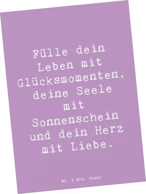 Produktbild von Mr. & Mrs. Panda Postkarte Spruch Leichtigkeit im Leben - Lavendeltraum - Geschenk, Freude, Grußkarte, Motivation, Postkarten, Fotokarte, Entspannung, Wohlbefinden, Liebe
