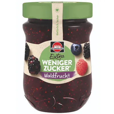 Zdjęcie produktu dla Schwartau Extra Pasta z owoców leśnych z mniejszą ilością cukru 300g