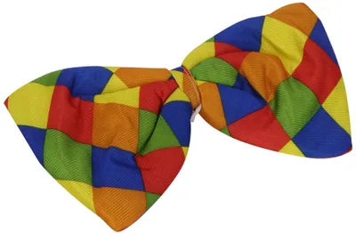 Clown mit Schmetterlingskrawatte, 30 cm, mehrfarbig