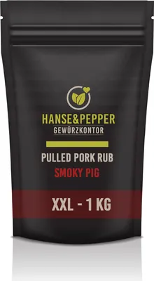 Produktbild von 1kg Pulled Pork Rub Gewürz Marinade BBQ Beef Qualität Piggy Ribs - Premium Serie
