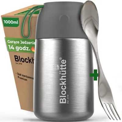 Zdjęcie produktu dla Blockhütte Termos na Jedzenie Szczelny 1000 ml Stalowy Bez BPA