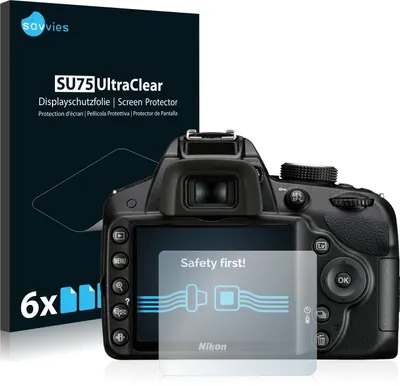 Produktbild von 6x Für Nikon D3200 Schutzfolie Savvies Displayschutz Display Schutz Folie Klar Transparent