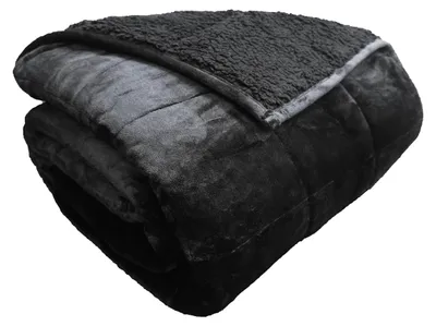 Immagine prodotto di Coperta ponderata Polar Night 150x200 cm, sherpa nero - 5 kg