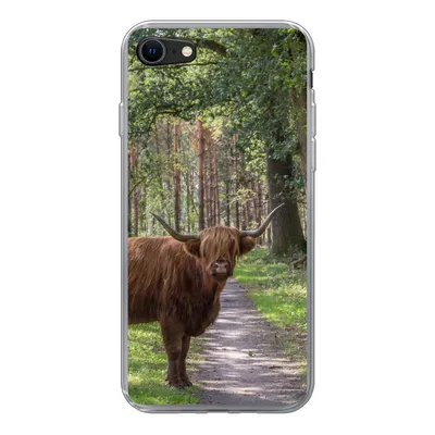 Produktbild von MuchoWow® Handyhülle Schutzhülle Hülle für iPhone 8 Schottischer Highlander - Kröte - Baum Silikon Softcase Handy Hülle - Schutzhaube