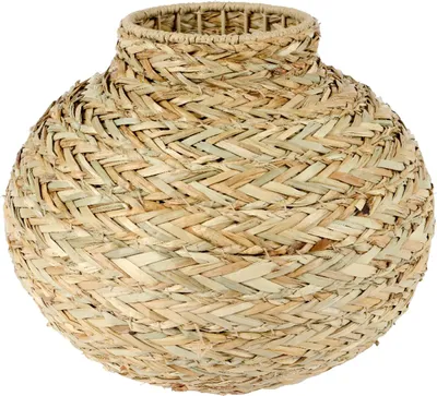 Produktbild von Deko-Vase - H 27,5 cm - Beige - Seegras