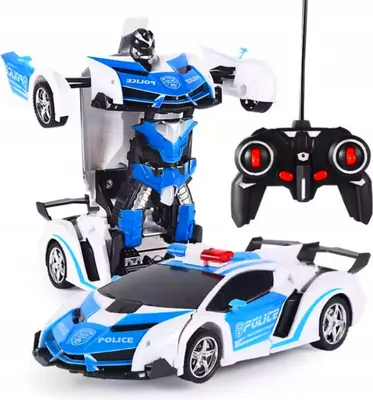 Zdjęcie produktu dla Samochód Zdalnie Sterowany Radiowóz Robot Policja Autobot