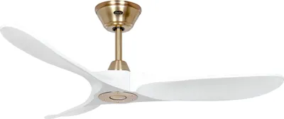 Zdjęcie produktu dla Energooszczędny wentylator sufitowy z pilotem Eco Genuino szczotkowany mosiądz / matowy biały 122 cm