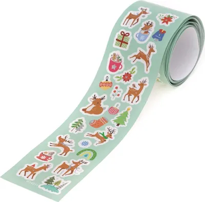 Produktbild von Deko-Aufkleber auf Rolle RENTIER Weihnachten 190St.