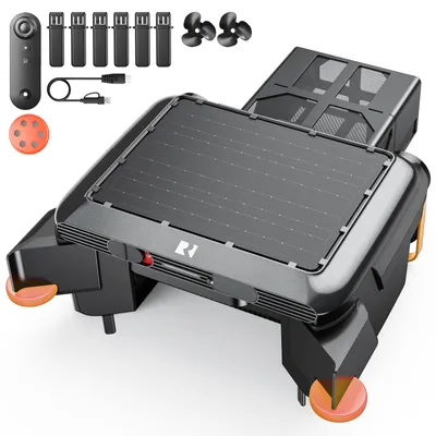 Produktbild von Solar‑Poolreinigungsroboter Redroad P5 – 24/7‑Oberflächenreinigung, 150‑μm‑Filter, Chlordosierer, mit Fernbedienung
