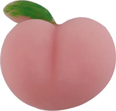 Obrázek produktu pro Relieve Stress Peach Butt Toy Three- dimenzionální Squeeze měkké plastové Roztomilý s listy