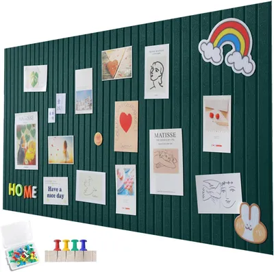 Obrázok produktu pre Plstená nástenka 120 x 90 cm, hrúbka 1 cm, tmavozelená, do kancelárie