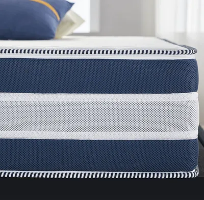 Produktbild von RELAXX Gel Matratze 140x200 cm mit 3D Memory Foam - 7 Zonen; 25cm Höhe; H2/H3 - Wendbare Kaltschaummatratze mit optimaler Druckentlastung