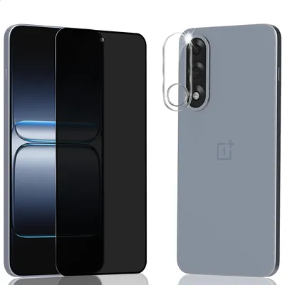 Obrázek produktu pro 1-balení OnePlus Nord 5 Privacy Ochranné sklo na displej & 1-balení ochrana objektivu - Tvrzené sklo 9H - Super kvalita 3D