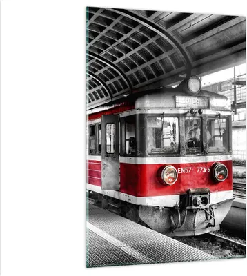 Produktbild von Bilder auf glas - Einteilig - Bahn Bahnhof Zug Transport - 80x120cm - Glasbilder - Wandbilder - Bilder - Wanddekoration aus Glas - Glas Bilder - Wandbild auf Glas - GPA80x120-2558