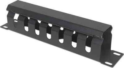 Obrázok produktu pre Vedenie káblov Intellinet pre 10" skrine, 1 U, s krytom, čierna