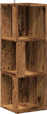 Produktbild von vidaXL Eckregal Altholz-Optik 33x33x100 cm Holzwerkstoff