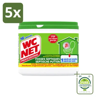 Produktbild von 5 x WC Net Rohrreiniger-Kapseln - 16 Stück - Großpackung - 5 Stücke