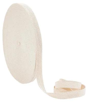 Baumwollkordel Fischgrät 50m x 15mm Weiß Rauch