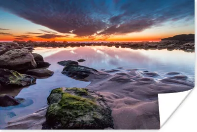 Produktbild von MuchoWow® Poster Felsen - Wasser - Natur 60x40 cm - Schlafzimmerdekoration