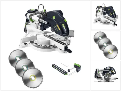 Produktbild von Festool KS 120 REB Kapp Zugsäge KAPEX 1600W 260mm ( 575302 ) + 3x Kreissägeblatt