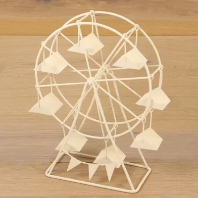 Produktbild von FADEDA Riesenrad, weiß  / Höhe:26 cm / handbemalt / detailgetreue Krippen Figuren - Weihnachten Tisch Dekoration Krippe Zubehör