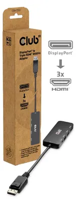 Imagen del producto de Club 3D CSV-7330 Club3D Adapter DisplayPort 2.1 > 3x HDMI 2.1 8K60Hz retail