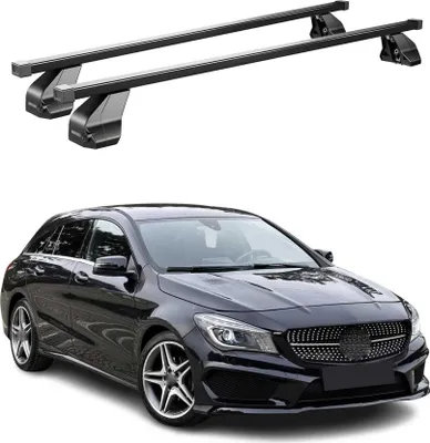 Produktbild von Menabo Dachträger Grundtäger für Mercedes CLA X117 2015-2019 75kg Stahl Schwarz