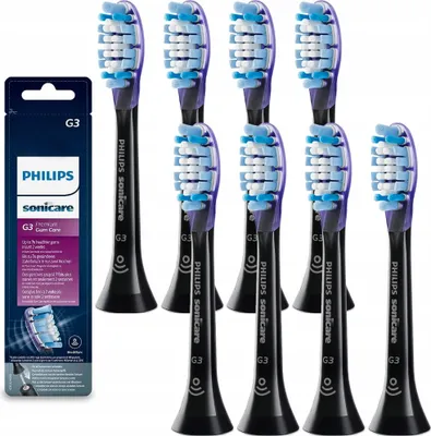 Produktbild von Philips | Aufsteckbürsten für Philips Sonicare G3 Premium - Schwarz - 8 Stück - Originalqualität - Zahn- und Zahnfleischpflege