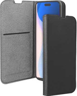 Produktbild von BigBen, Klapphülle mit Standfunktion für iPhone 16 Wallet Case, Schwarz
